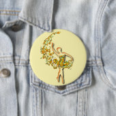 バレリーナボタンバレエダンサーのファイアーガール 缶バッジ (インサイチュ)