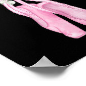 バレリーナポインテシューズフラワーズバレエダンサーのスプリン ポスター (角)