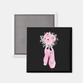 バレリーナポインテシューズフラワーズバレエダンサーのスプリン マグネット (正面/裏面)