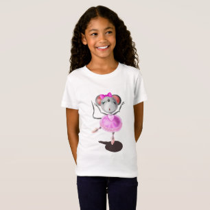 バレリーナマウスおもしろいTシャツハッピーバレエダンサー Tシャツ