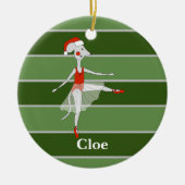 バレリーナマウスのクリスマススペシャル セラミックオーナメント (正面)