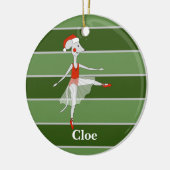 バレリーナマウスのクリスマススペシャル セラミックオーナメント (左)