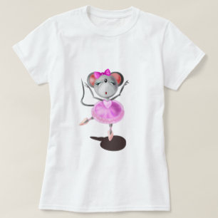 バレリーナマウスTシャツハッピーバレエダンサー Tシャツ
