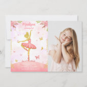 バレリーナ写真の招待状 招待状 (正面)