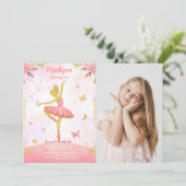 バレリーナ写真の招待状 招待状 (スタンド正面)