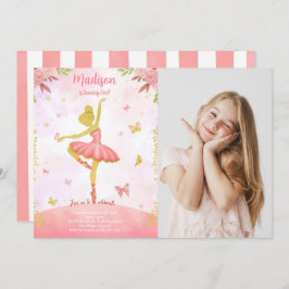 バレリーナ写真の招待状 招待状