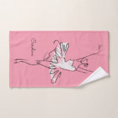 バレリーナ名前をカスタムする&カラータオルセット バスタオルセット (ハンドタオル)