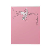 バレリーナ名前をカスタムする&カラーメモ帳 ノートパッド (回転)