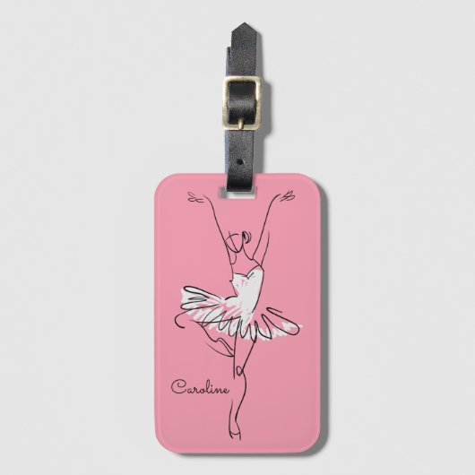 バレリーナ名前をカスタムする&カラー ラゲッジタグ (正面縦)