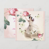 バレリーナ妖精 招待状 (正面/裏面)