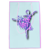 バレリーナ抱き枕バレエダンサー女の子あなたの色 ミディアムペーパーバッグ (正面)