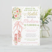 バレリーナ招待状バレエ誕生日招待状 招待状 (スタンド正面)