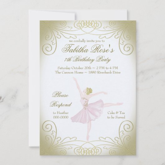 バレリーナ招待状 招待状 (正面)