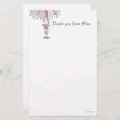 バレリーナ文房具 – Alice in Pink and Lavender 便箋 (正面/裏面)