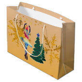 バレリーナ新年カスタム抱き枕 – 大、光沢 ラージペーパーバッグ (裏面アングル)