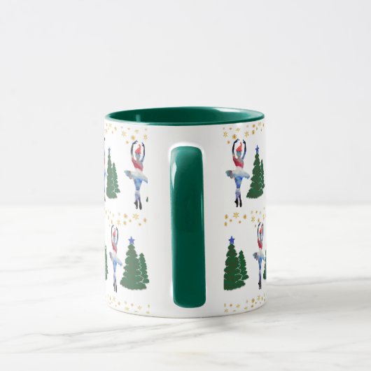 バレリーナ新年ブラック325 mlリンガーコンボマグカップ マグカップ (ハンドル)