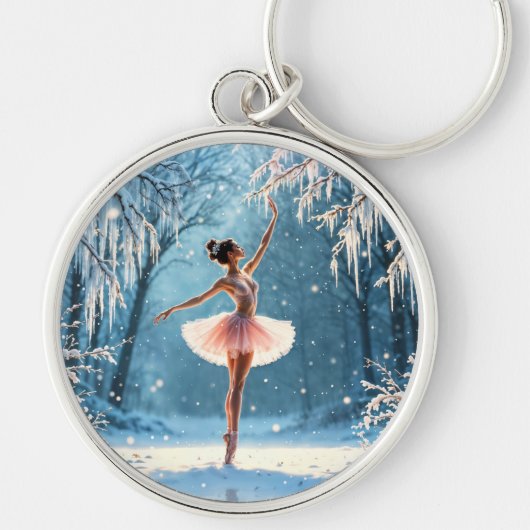 バレリーナ明るいファッションエレガンスダンス キーホルダー (正面)