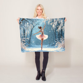バレリーナ明るいファッションエレガンスダンス フリースブランケット