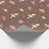 バレリーナ模様のラッピング紙 ラッピングペーパー (角)