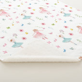 バレリーナ模様 シェルパブランケット (3/4)