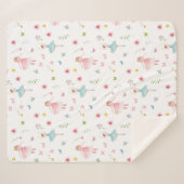 バレリーナ模様 シェルパブランケット (正面(横))