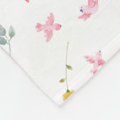 バレリーナ模様 フリースブランケット (角)