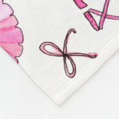 バレリーナ模様（水色） フリースブランケット (角)