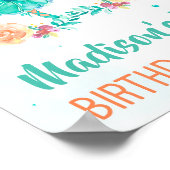 バレリーナ歓迎パーティーのサインバレエ少女のポスター ポスター (角)