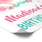 バレリーナ歓迎パーティーのサインバレエ少女のポスター ポスター (角)