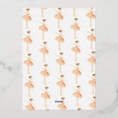 バレリーナ水の色3フォトフォイルのホリデーカード 箔シーズンカード (裏面)