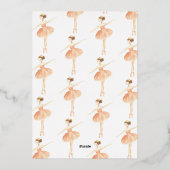 バレリーナ水彩植物性かわいい 箔シーズンカード (裏面)