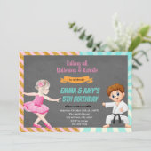 バレリーナ空手合同パーティーのご招待 招待状 (スタンド正面)