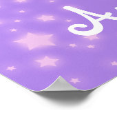 バレリーナ紫のダークガールスター「名前」のポスター ポスター (角)