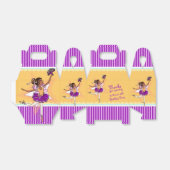 バレリーナ紫の黄色の女の子の誕生日のお願いボックス フェイバーボックス (折り畳みなし)