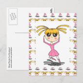 バレリーナ葉書 ポストカード (正面/裏面)