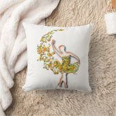 バレリーナ装飾用クッションバレエダンサーウーマン クッション (ブランケット)