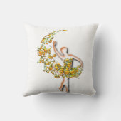 バレリーナ装飾用クッションバレエダンサーウーマン クッション (裏面)