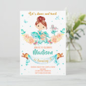 バレリーナ誕生日の招待状バレリーナの招待状 招待状 (スタンド正面)