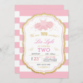 バレリーナ誕生日の招待状 招待状 (正面/裏面)