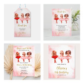 バレリーナ誕生日ウェルカムサイン、バレエパーティーサイン フォトプリント           