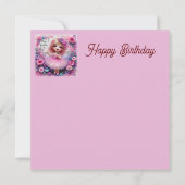 バレリーナ誕生日カード~幼い子ども~ピンク~ (裏面)