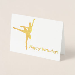 バレリーナ誕生日カード 箔カード