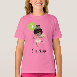 バレリーナ誕生日キッズリンガーTシャツアフリカンアメ Tシャツ