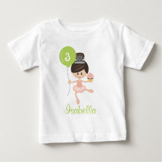 バレリーナ誕生日トドラーTシャツ ベビーTシャツ
