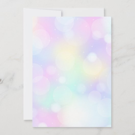 バレリーナ誕生日パーティーかわいい踊りバニー 招待状 (裏面)