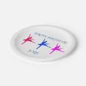 バレリーナ誕生日パーティー紙プレートの名前。 ペーパープレート (アングル)