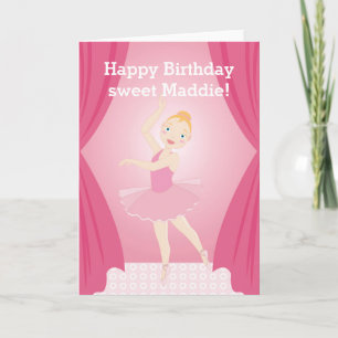 バレリーナ誕生日パーティー カード