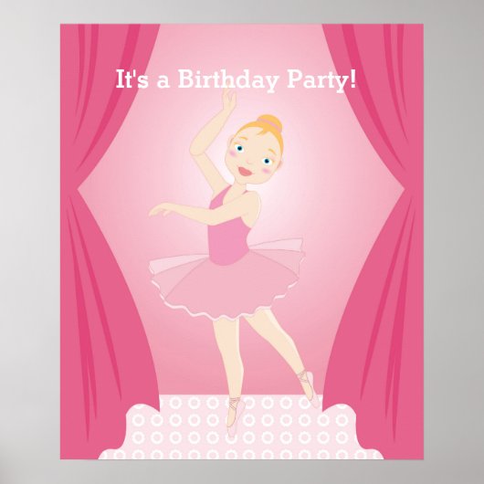 バレリーナ誕生日パーティー ポスター (正面)