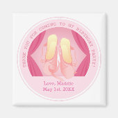 バレリーナ誕生日パーティー マグネット (正面)