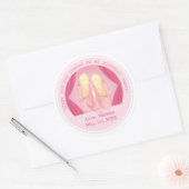 バレリーナ誕生日パーティー ラウンドシール (封筒)